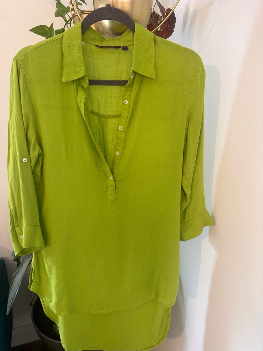 Srishti Lightweight Lime Green Women's Tunic Shirt